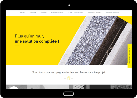 Aperçu de la page d'accueil du site Spurgin Isopré 2.0